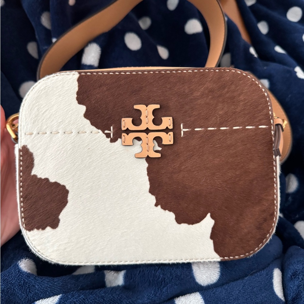 Tory Burch McGraw Calf hair camera bag